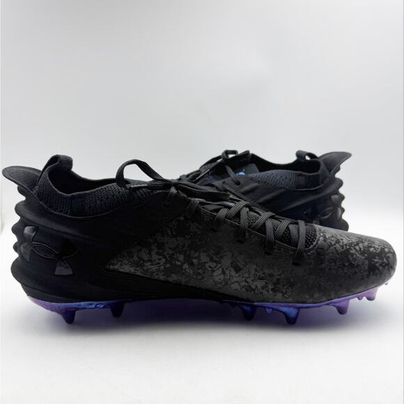 Under Armour Mens Blur Smoke Suede 2.0 MC Molded Football Cleat US 13 Black NWOB main image 6